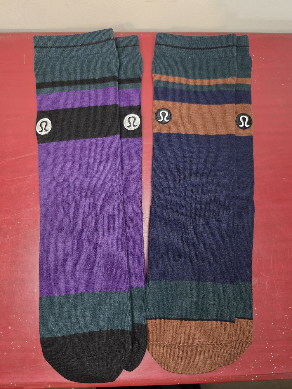 Lululemon Crew Socks Bundle Striped Athletic NWOT Cozy Set
